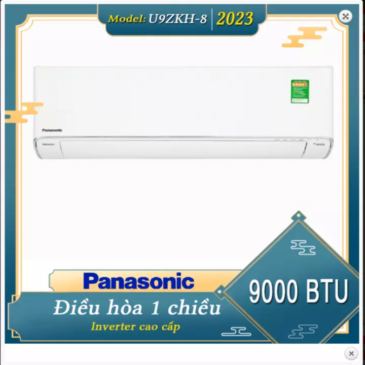 Điều hòa Panasonic 1 chiều Inverter cao cấp 9000 BTU U9ZKH-8 | 2023