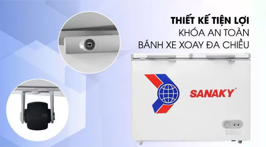 Tủ đông Sanaky snk-420a-dung-tich-400-lit-thiết kế tiện lợi