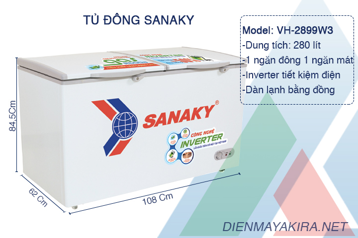 Thông số kỹ thuật tủ đông sanaky_vh_2899w3
