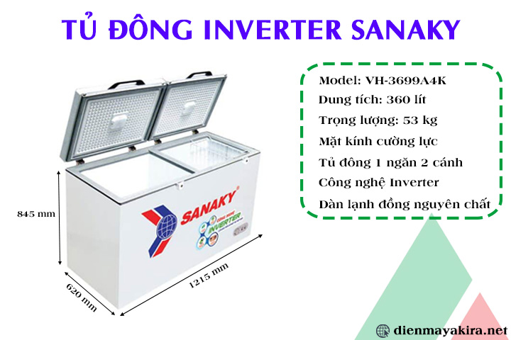 Tủ đông Inverter Sanaky VH-3699A4K