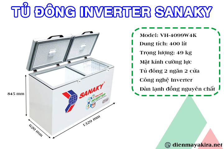 Tủ đông Inverter Sanaky VH-4099W4K