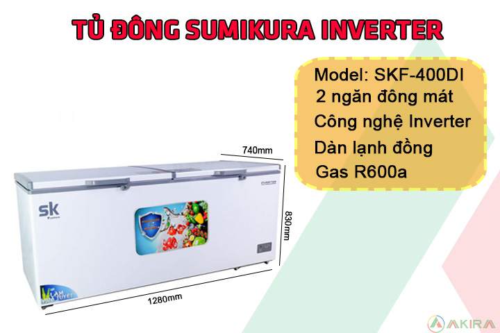 tủ đông inverter sumikura SKF-400DI