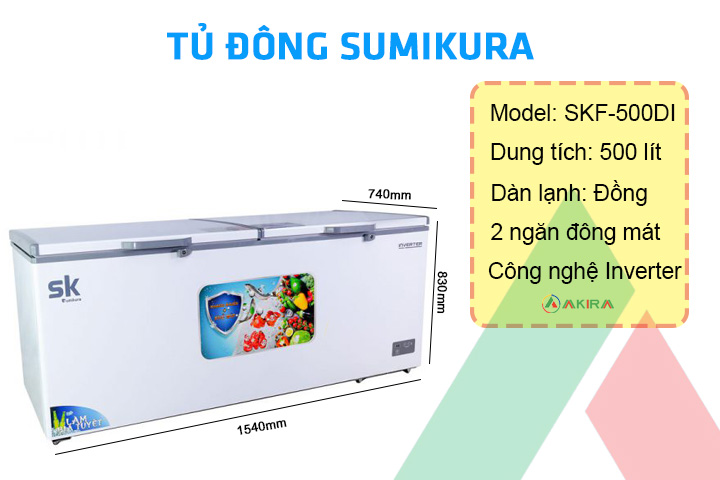 tủ đông Sumikura SKF-500Di inverter