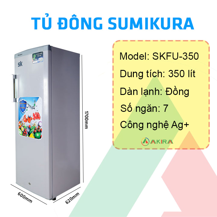 tủ đông sumikura SKFU-350