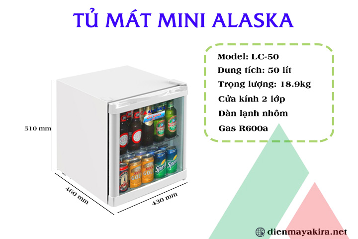 Tủ mát mini Alaska LC-50