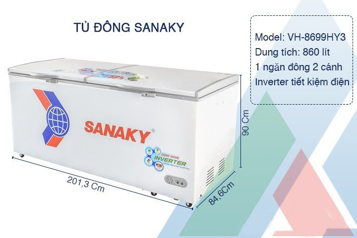 Tủ đông Inverter Sanaky VH-8699HY3 (761 lít 1 ngăn ) - Sanaky Việt Nam