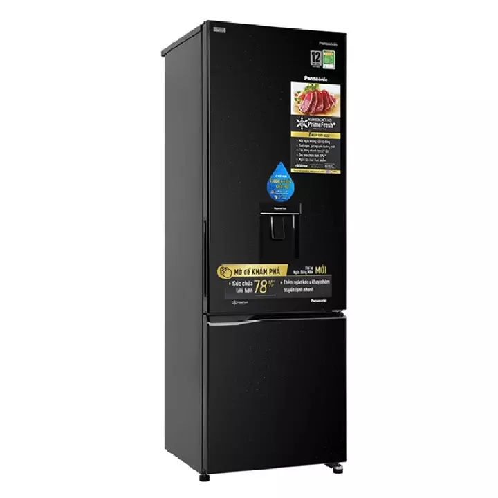 Tủ lạnh Panasonic Inverter 322L NR-BC360WKVN | Màu đen